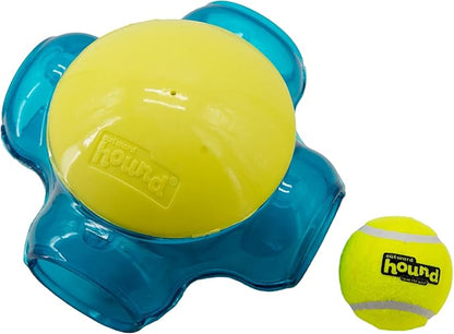 Outward Hound Tennis Maze Craze Interactive Squeaky Dog Toy, Green - PAWPICO