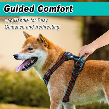 BARKBAY Dog Harness No Pull for Small Dogs - Adjustable, Reflective, Comfortable, No Choke, Heavy-Duty - Perfect for Outdoor Training, Walking, and Hiking - Strong & Durable - S & Star BARKBAY