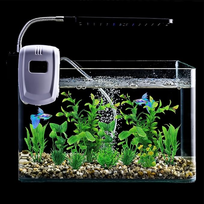 PietyPet Fish Tank Accessories Green Plants, 10pcs Green Fish Tank Decorations, Aquarium Decor Plastic Plants Bxlive