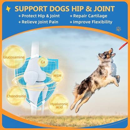 Dog Multivitamin Powder with Glucosamine, Dog Vitamins and Supplements for Immune Support, Dog Skin and Coat Supplement with Omega 3 for Allergy Relief, Probiotics for Dog Support Digestive Health ZEBORA