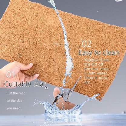 Reptile Carpet Natural Coconut Fiber, 36" x 18" Tortoise Carpet Mat for Pet Terrarium Liner, Reptile Bedding Supplies for Lizard, Snake, Chameleon, Turtle, Bearded Dragon SISIPAILIFE