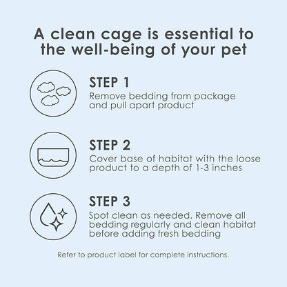 Kaytee Clean & Cozy White Paper Bedding, Made for Small Animals, 100 Liters, Pack of 2 Kaytee