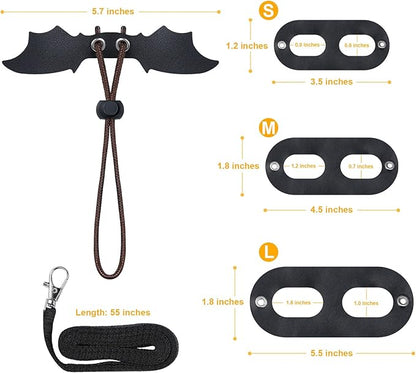 Bearded Dragon Harness and Leash Set, Adjustable Harness Soft Leather-3 Sizes (S, M, L) with Black Wing, Upgrade Lizard Reptile Leash Harness for Bearded Dragon,Lizard, Iguana or Gecko Bopurle