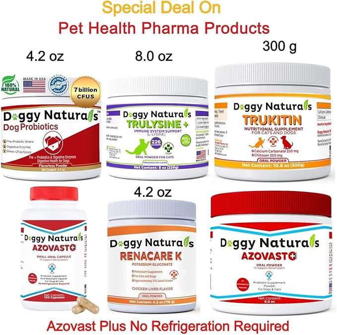 Trulysine Plus L-Lysine for Cats Immune Support Oral Powder 8oz/226g - Cats & Kittens of All Age, Sneezing, Runny Nose Squinting, Watery Eyes Chicken Liver Flavor (U.S.A)(226 Grams (900mg / Scoop)) Pet+Health+Pharma