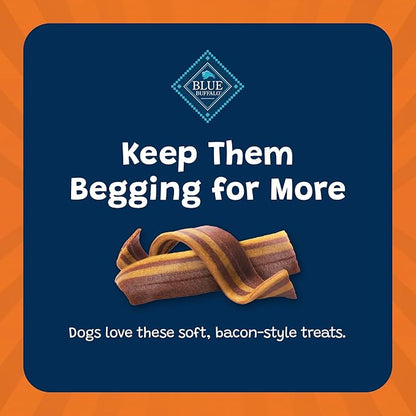 Blue Buffalo Sizzlers Natural Soft Dog Treats, Bacon-Style Soft-Moist Dog Treats with Real USA Pork, Original Flavor, 6-oz Bag - PAWPICO