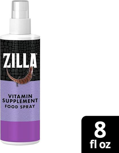 Zilla Vitamin Supplement Food Spray, with Carotene, Spray-on Multivitamin Supplement for Reptiles Zilla