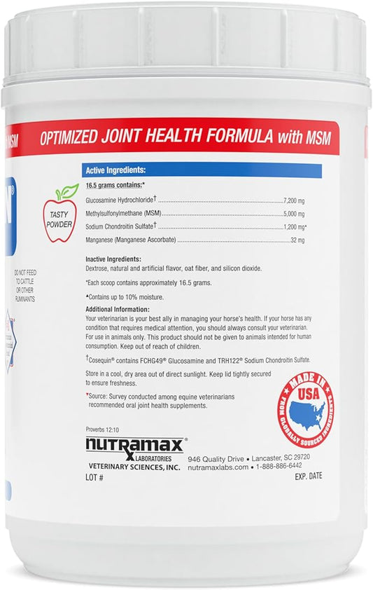 Nutramax Cosequin Optimized with MSM Joint Health Supplement for Horses - Powder with Glucosamine and Chondroitin, 1400 Grams NutramaxLaboratories