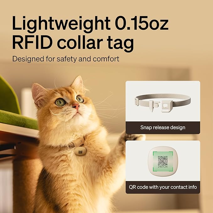 PETLIBRO Upgraded RFID Automatic Cat Feeder, 5G Wi-Fi Automatic Pet Feeder, 3L Auto Cat Feeder App Control with Light Collar Tag, Tag Activated One Automatic Cat Food Dispenser 1-10 Meals Control - PAWPICO