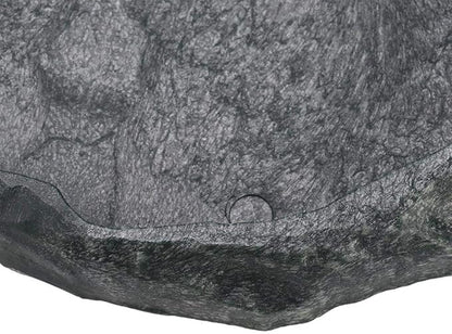 HEEPDD Reptile Bowl, Resin Rock Reptile Food and Water Feeder Pet Aquarium Ornament Terrarium Dish Plate for Tortoise Lizard Iguana(Dark Green M) PAWPICO