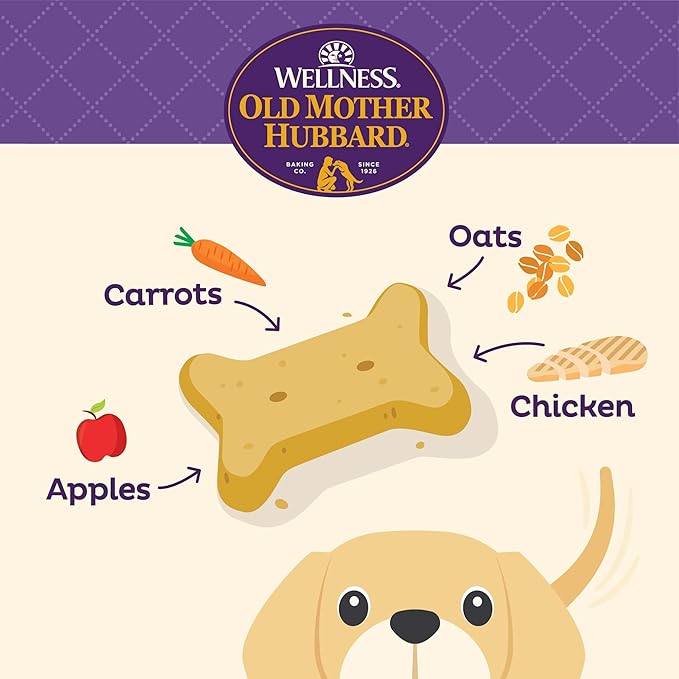 Old Mother Hubbard by Wellness Classic Natural Puppy Treats, Crunchy Oven-Baked Biscuits, Ideal for Training, Mini Size Dog Treats, 20 ounce bag - PAWPICO
