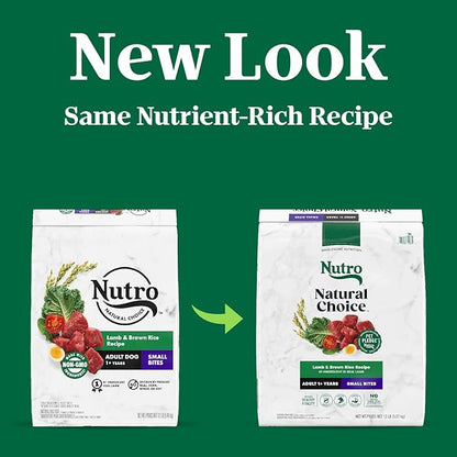 Nutro Natural Choice Small Bites Adult Dry Dog Food, Lamb and Brown Rice Recipe, 12 lbs. - PAWPICO