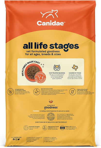 Canidae All Life Stages Premium Dry Dog Food for All Breeds, All Ages, Chicken Meal & Rice Recipe, 27 lbs. - PAWPICO