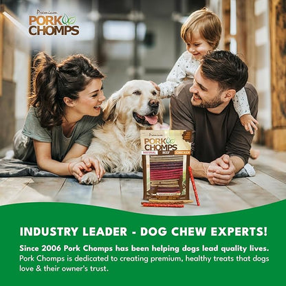 Pork Chomps Dog Chews, 5-inch Munchy Sticks, Assorted Flavors, 100 Count - PAWPICO