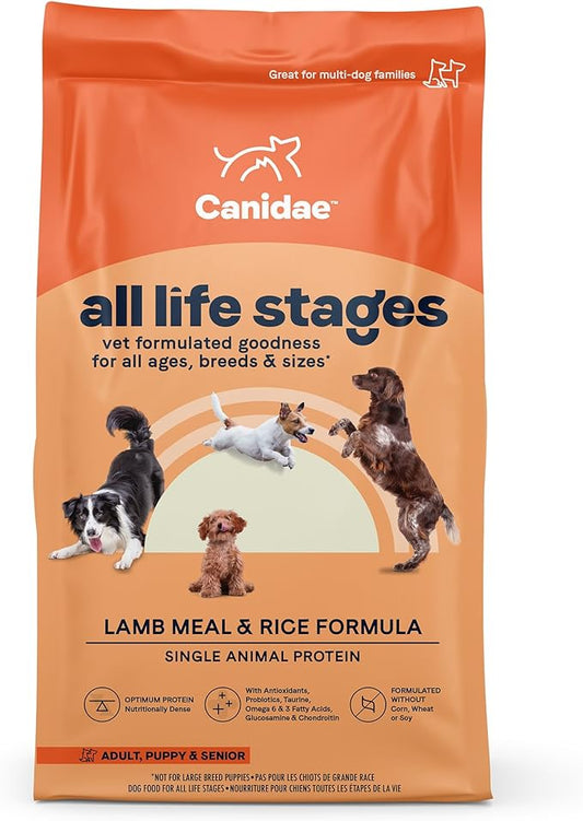 Canidae All Life Stages Dry Dog Food, Lamb Meal & Rice Formula, 15 lbs. - PAWPICO