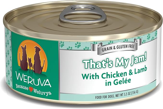 Weruva Classic Dog Food, That's My Jam! with Chicken & Lamb in Gelée, 5.5Oz Can (Pack of 24) - PAWPICO