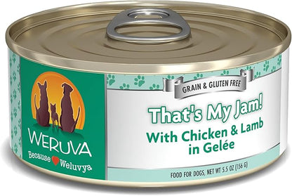 Weruva Classic Dog Food, That's My Jam! with Chicken & Lamb in Gelée, 5.5Oz Can (Pack of 24) - PAWPICO
