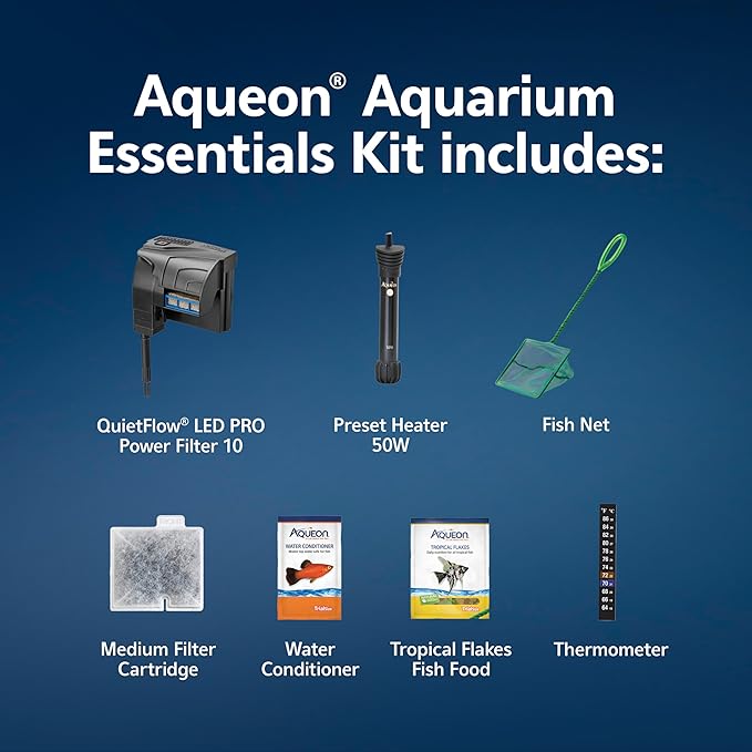 Aqueon Fish Tank Aquarium Essentials Starter Kit for 20 Gallon Tanks Aqueon