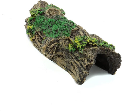 JIH Aquarium Decorations Resin Hollow Tree Trunk Ornament, Bettas House Cave Wood House Decor for Fish Tank (HS-SP207) JIH