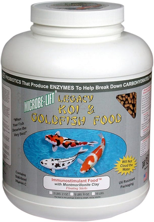 MICROBE-LIFT MLLILG Immuno Stimulant Fish Food Sticks for Ponds, Water Gardens, and Fountains, Safe for Live Goldfish and Koi, 4.5 Pounds Microbe-Lift