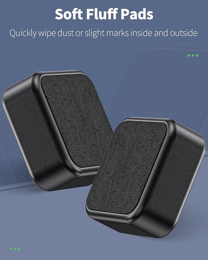 Pawfly Aquarium Magnetic Brush Fish Tank Cleaner 1 Inch Mini Stain Scrubber Pads Aquarium Cleaning Tool for 1/5 Inch Thick Fish Tank up to 10 Gallons (Non-Floatable) Pawfly