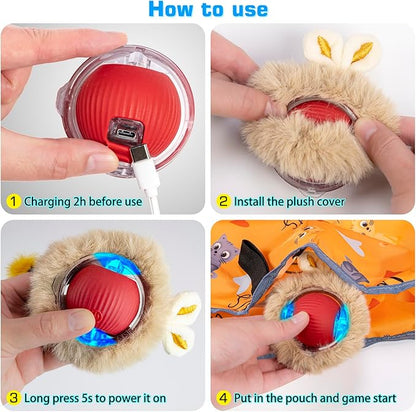 ZNZ Interactive Cat Toys for Indoor Cats, Motion Activate Cat Toy with Mat, Rechargeable Cat Hunting Toy, Hide and Seek Cat Toy for Kitten & Adult Cat - PAWPICO