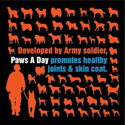 Glucosamine for Dogs Hip & Joint Supplement – “Two-in-One Combo” Dog Joint Care and Improved Skin & Coat with Chondroitin, MSM, Omega 3, Collagen & Biotin, 60 Chewable Tablets PawsADay