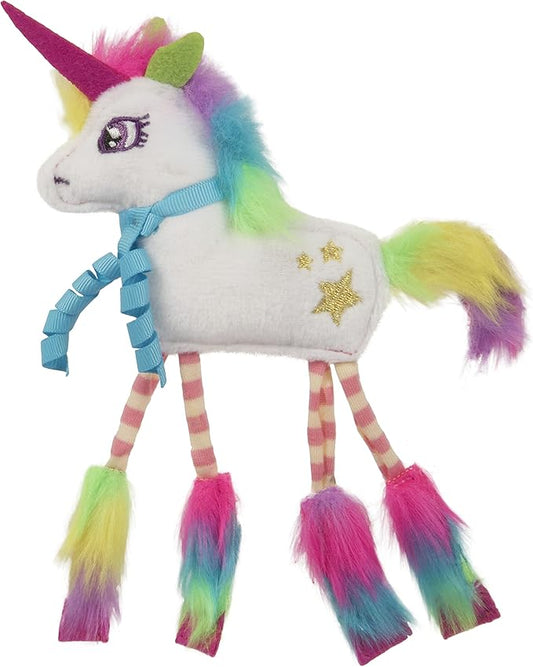 SmartyKat Dazzle Unicorn Crinkle Plush Catnip Cat Toy - White, One Size - PAWPICO