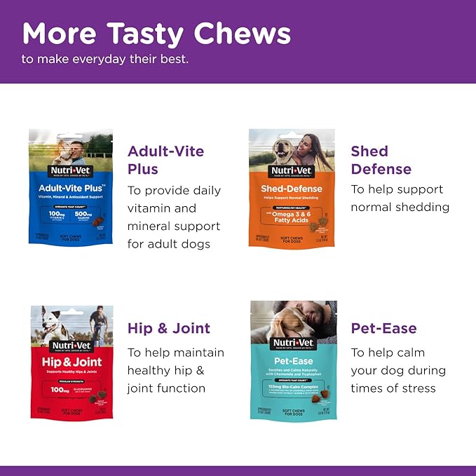 Nutri-Vet Pre and Probiotic Soft Chews for Dogs | Digestive Health Support | Tasty Alternative to Probiotic Powder | 120 Soft Chews Nutri-Vet