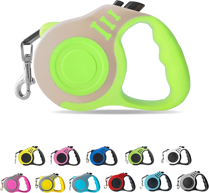 Retractable Dog Leash Automatic Telescopic Tractor Dog Tape, Pet Tape 10/16 FT Durable and Convenient, with Non-Slip Handle, Suitable for Small and Medium-Sized Dogs LIEVUIKEN