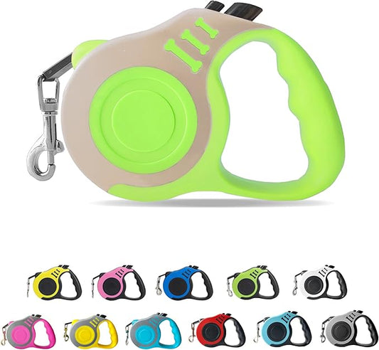 Retractable Dog Leash Automatic Telescopic Tractor Dog Tape, Pet Tape 10/16 FT Durable and Convenient, with Non-Slip Handle, Suitable for Small and Medium-Sized Dogs LIEVUIKEN