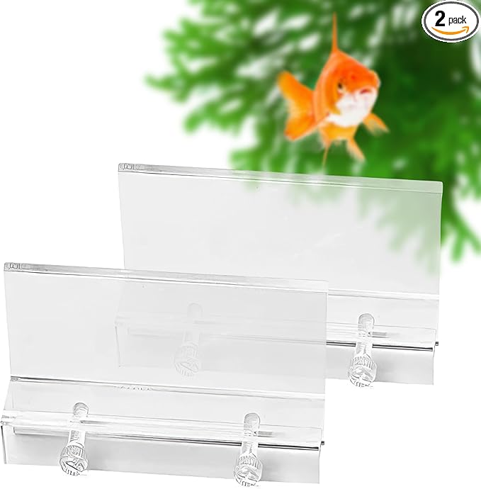 BELMAKS Set of 2 Clear Acrylic Fish Tank LED Light Holder Aquarium Lamp Hanging Aquarium Fixtures Support Stands Box Aquatic Fish Tank Lighting Tools 2PCS BELMAKS