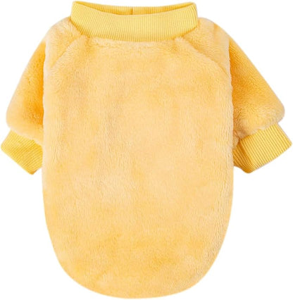 FabriCastle Dog Sweater, Pack of 2 or 3, Dog Clothes, Dog Coat, Dog Jacket for Small Medium Dogs Boy Girl, Ultra Soft and Warm Cat Pet Sweaters (X-Large, Beige,Light Green,Yellow) - PAWPICO
