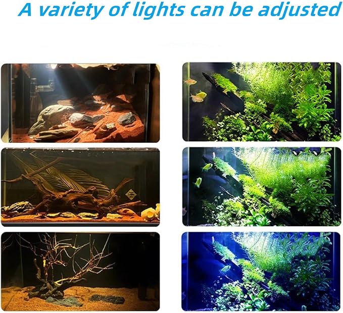 Tnfeeon Fish Drop Light Mount, Light Holder Metal Lamp Bracket Support for Reptile Glass Terrarium Full Spectrum Drop Light Tnfeeon