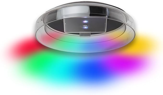 Koller Products 2-Gallon Fish Bowl, Impact- Resistant Plastic Betta Fish Tank with LED Lighting (7 Color Selections), Buit-in Timer, Crystal-Clear Clarity, Desktop Aquarium Tank for Home Décor DISCOVERTHEEXCITINGWORLDOFKEEPINGTROPICALFISH