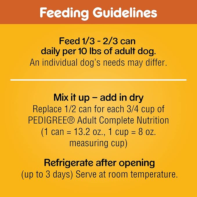 PEDIGREE CHOPPED GROUND DINNER Adult Canned Soft Wet Dog Food with Chicken, 13.2 oz. Cans (Pack of 12) - PAWPICO