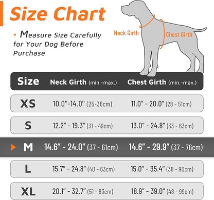 Eagloo Dog Harness Medium Sized Dog, No Pull Service Vest with Reflective Strips and Control Handle, Adjustable and Comfortable for Easy Walking, No Choke Pet Harness with 2 Metal Rings, Orange, M GoExplorewithEagloo