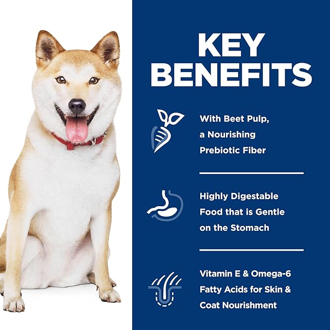 Hill's Science Diet Sensitive Stomach & Skin, Adult 1-6, Stomach & Skin Sensitivity Support, Dry Dog Food, Pollock, Barley, & Insect Recipe, 12 lb Bag - PAWPICO