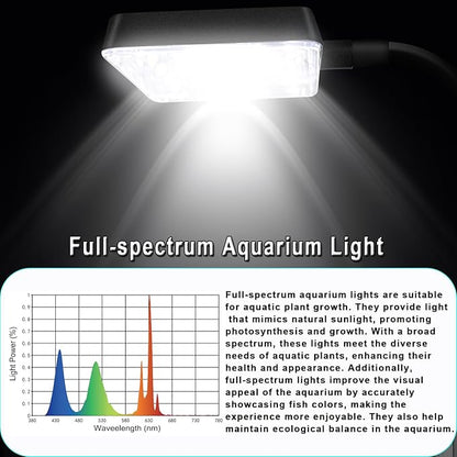 Ultra White Glass Betta Aquarium Starter Kits 1.5 Gallon Small Fish Tank, Betta Fish Tank with LED Light, Power Filter, 4mm Glass iPriro