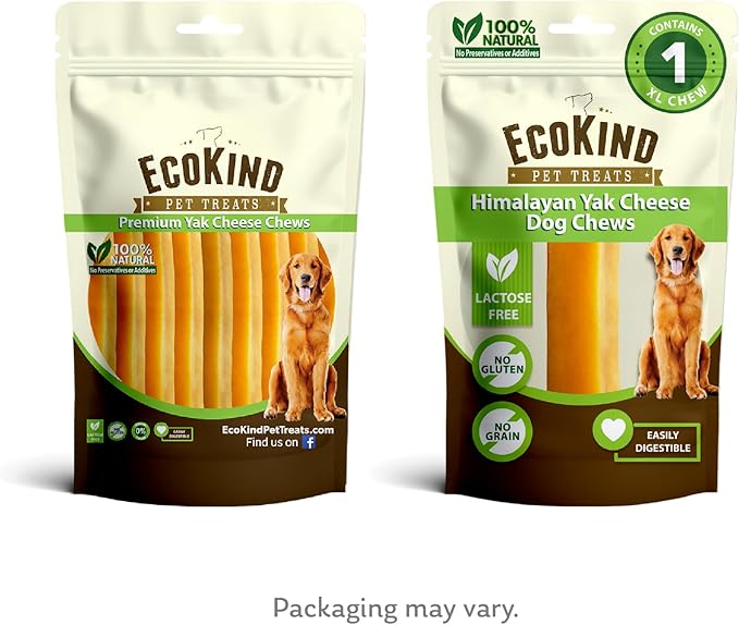 EcoKind Premium Gold Monster Yak Cheese Himalayan Dog Chew, Dog Treats Large Breed, All Natural, High Protein, for Aggressive Chewers, XL - 1 Chew - PAWPICO