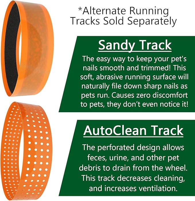 Sandy Track - for Orange Silent Runner 12" Regular - Textured Nail Trimming Track for Pet Exercise Wheel ExoticNutrition