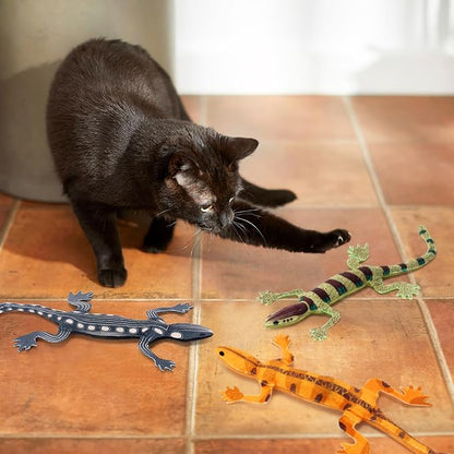 CiyvoLyeen Lizard Catnip Toys Chew Bite Resistant Toys for Indoor Cats Boredom Relief Teeth Cleaning Interactive Funny Cute Kitten Cat Lover Gifts Christmas Birthday Presents Set of 4 - PAWPICO