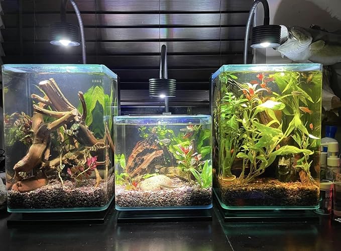Lominie Aquarium Plant Light LED Aquarium Light Nano Freshwater Fish Tank LED Light for Refugium Planted Tank with Gooseneck Lominie