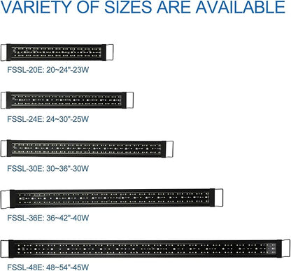 Aquarium LED Light 24"-32" Fish Tank Light with Timer, 24/7 Cycle, 5 Dimmable Brightness, Sunrise/Sunset Simulation Planted Light for 10/20/30/55 Gallon Freshwater Fish Tank OYOWATER