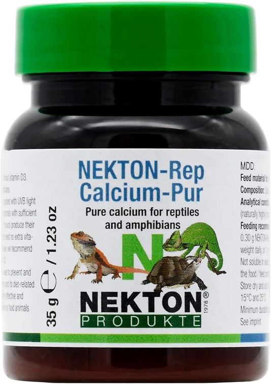 Nekton-Rep Calcium-Pur Pure Calcium for Reptiles and Amphibians,35g (1.24oz) NEKTON