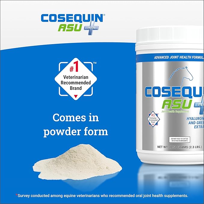 Nutramax Cosequin ASU Joint Health Supplement for Horses - Powder with Glucosamine, Chondroitin, MSM, ASU, Green Tea Extract, and Hyaluronic Acid, 1050 Grams NutramaxLaboratories