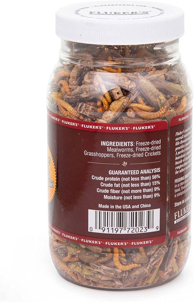 Fluker's Bearded Dragon Medley Treat Food, 3.2-Ounce (72023) Flukers