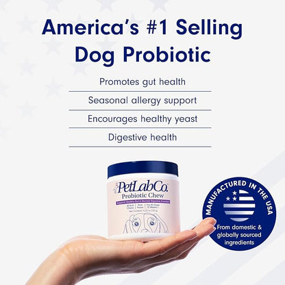 PetLab Co. Probiotics for Dogs, Support Gut Health, Occasional Diarrhea, Digestive Health & Seasonal Allergies - Pork Flavor - 30 Soft Chews - Packaging May Vary (Value 2-Pack) PetlabCo