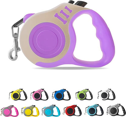 Retractable Dog Leash Automatic Telescopic Tractor Dog Tape, Pet Tape 10/16 FT Durable and Convenient, with Non-Slip Handle, Suitable for Small and Medium-Sized Dogs LIEVUIKEN