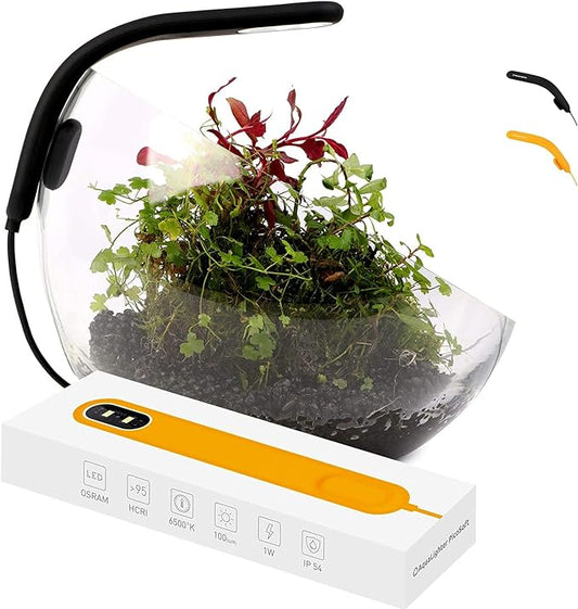 Fish Tank Light - Clip On Aquarium Light - Aquarium Light for Plants - LED Flexible Lamp for Freshwater Small Aquarium Light - PicoSoft Yellow 5 Gallon Aqualighter