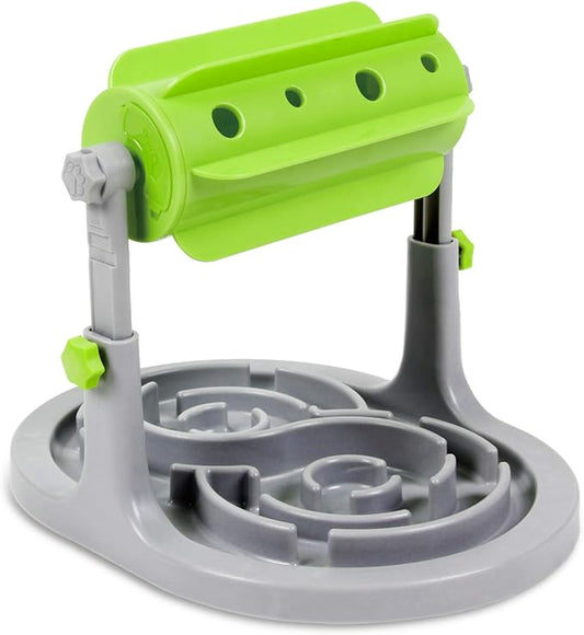 Interactive Dog & Cat Food Puzzle Toy - Treat Boredom Dispensing Slow Feeder - Anxiety IQ Training in Smart Feeding and Adjustable Height for Small/Medium Dogs - PAWPICO
